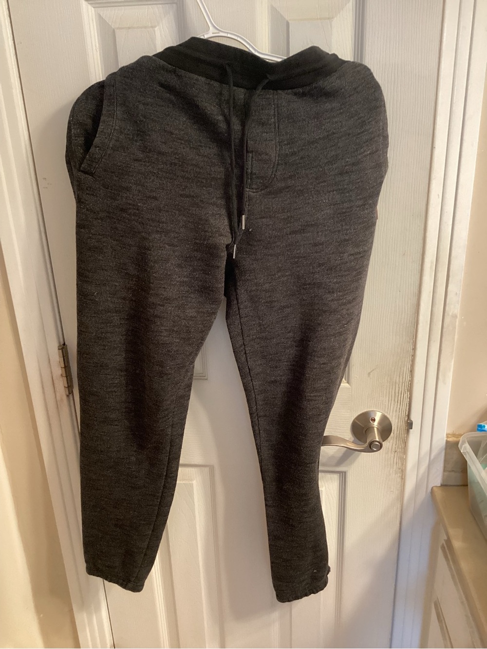 Charcoal Gray Jogger Sweatpants Size Lrg